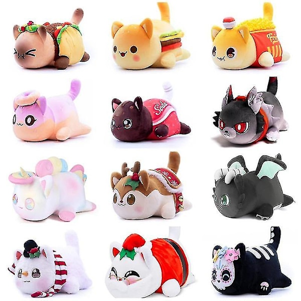 Meows Aphmau Pehmolelu Coke Ranskalaiset Perunat Hampurilaiset Leipä Voileivät Ruoka Kissa Pehmolelu Nukkumistyyny Lasten A Style 7