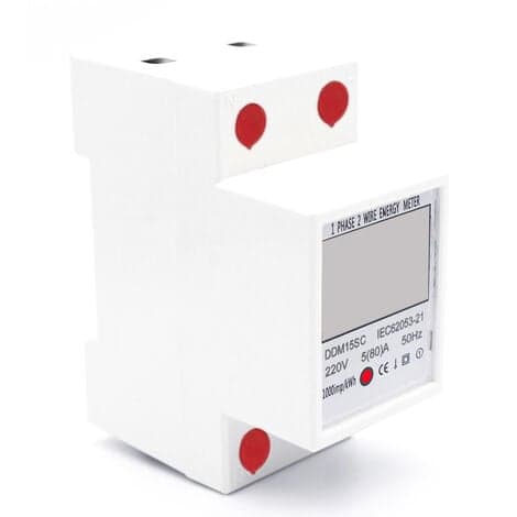DDM15SC enfas 2P stor skärm multifunktions rälsmätare LCD-display