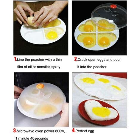 Egg Poacher, Egg Cooker Mold Egg Steamer Boiler Kitchen Cooking Tool, Opptil 4 egg