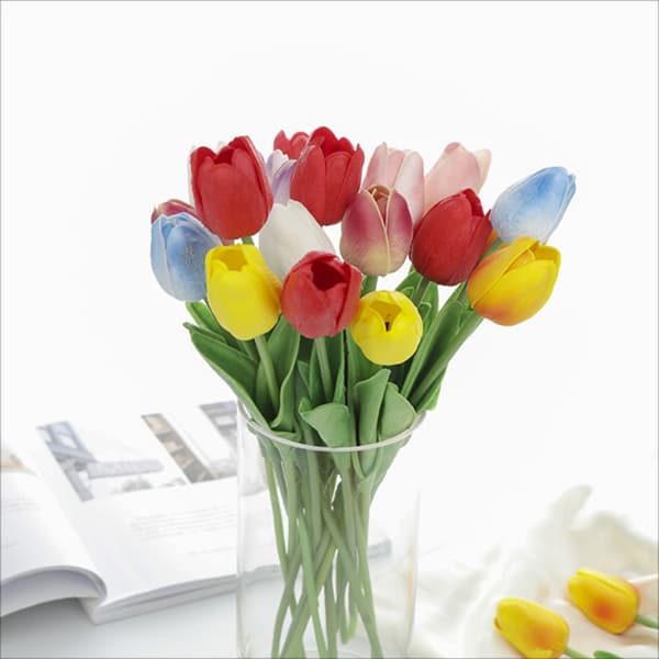 3-pak kunstige tulipaner Red