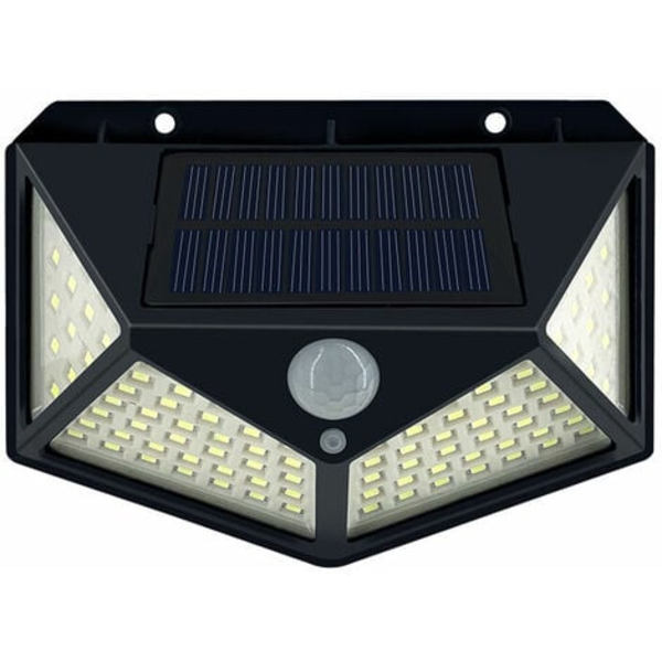 100LED Sollampa, Människo-Sollampa Solpanel Utrustad Super Ljus Solladdning Energibesparing 3 Lägen Vattentät Li