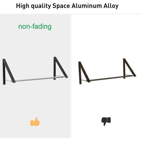 Retractable Clothes Rack - Wall Mounted Folding Clothes Rack, Aluminum, 2 Racks with Rod (90-160cm)