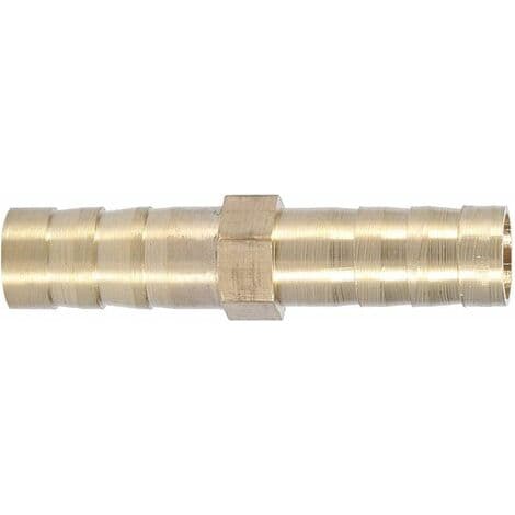 Pigtråd lige connector, dobbeltrettet messing lige slange adapter slange fitting joint rør fitting (8mm 4 stk)