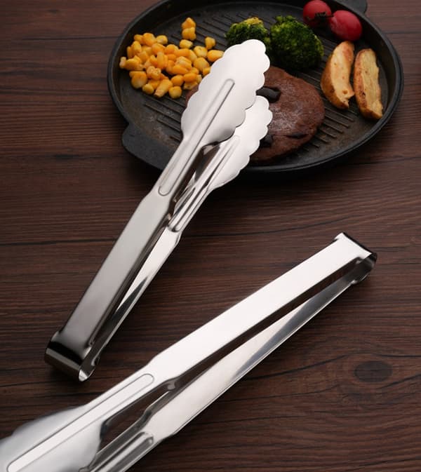 Matklyper i 304 rustfritt stål, forlengede grillklyper (304 9 tommer 23,3 cm)