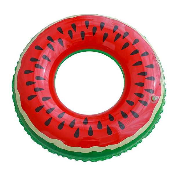 Oppustelig svømmering, holdbar vandmelonformet sommerbassin Strandfest Svømmeflyderør, Vandsjov Sommerstrandsvømmeflyder til børn Voksen Watermelon Swimming Ring 60cm
