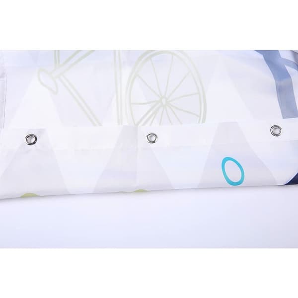 Duschdraperi i Marmor, Digitaltryck, Polyester, Vattentät (Typ A 66*72 tum=168*183 cm)