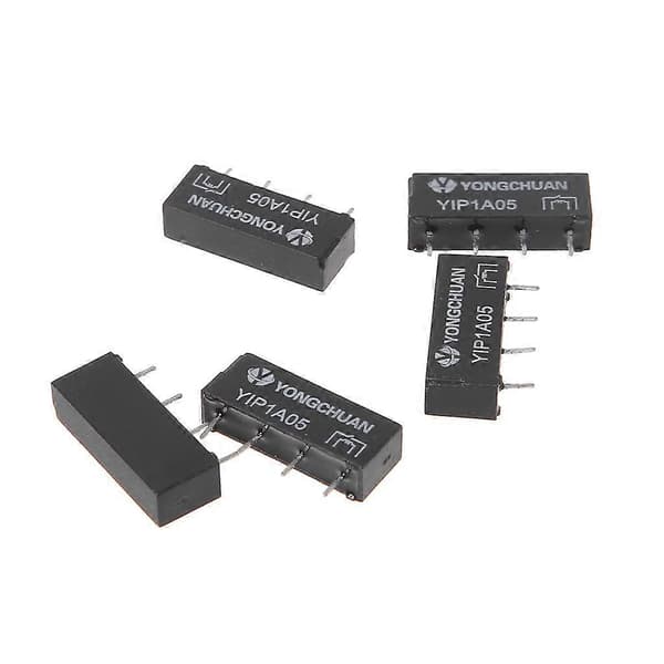 5 stk. 5V SIP-1A05 Reed Switch Relæ Single In-line 4pin Til PAN CHANG Relæ