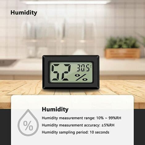 Mini Digital LCD Termometer Hygrometer Temperatur Luftfugtighed -50~70℃ 10%~99% RH Bærbar Termometer Thermo Hygrometer I