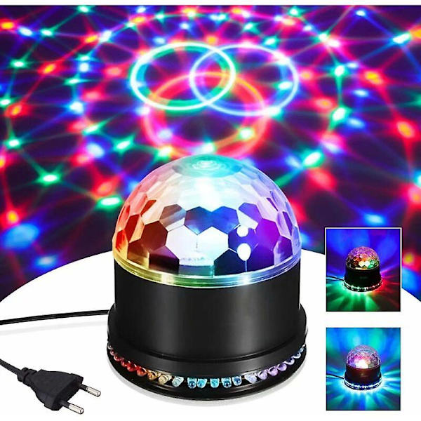 Led Diskotekugle 51leds 12w 7 Farver Diskotek Lampe Party Lys Rgb Lyseffekt Scene Belysning Party Lys Dekoration [Energiklasse A]