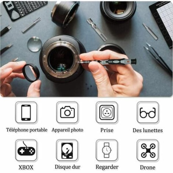 Hållbar precisionsskruvmejsel kit verktyg liten låda torx skruvmejsel för macbook, iphone, reparation, glasögon, diy, klocka, smartphon