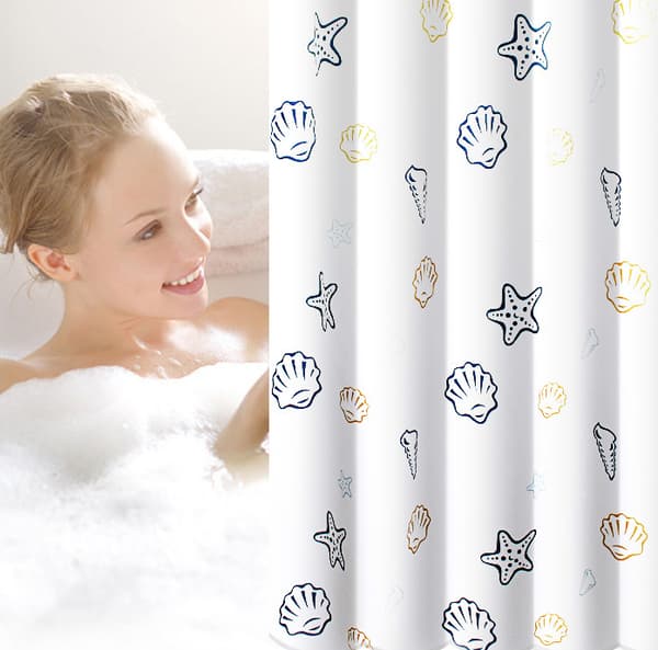 150W*180H Wideorld Ocean Polyester Dusjforheng