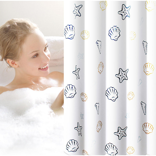 200W*180H Wideorld Ocean Polyester Dusjforheng,