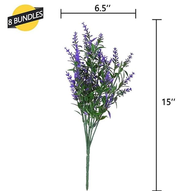 8 Paket Konstgjorda Utomhusblommor Buskar UV-Resistenta