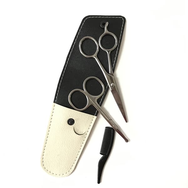Sorte ekstra skarpe negleklipper med buet blad og etui - til