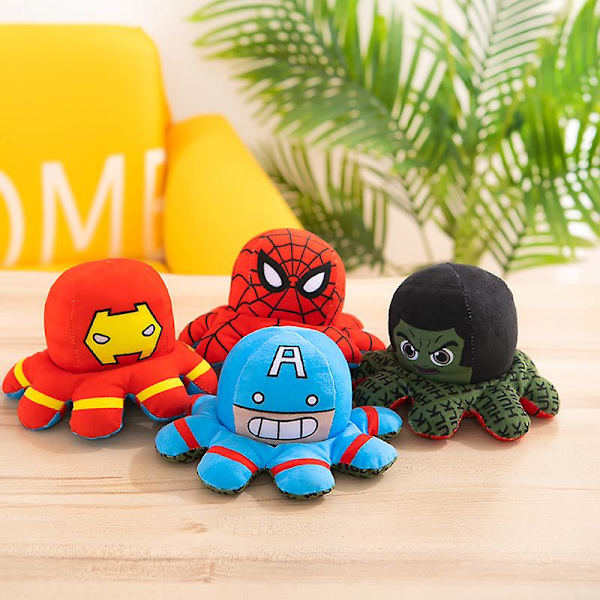 Vendbar Blæksprutte Spiderman Hulk Iron Man Plyslegetøj Avengers Fyldt Dukke Til Børn Gave Hulk spiderman 40cm