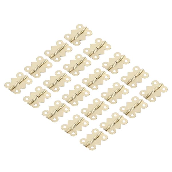 Jernhængsel til trææskeskabsdør - 20 sæt (25x20mm) - Skruemontering