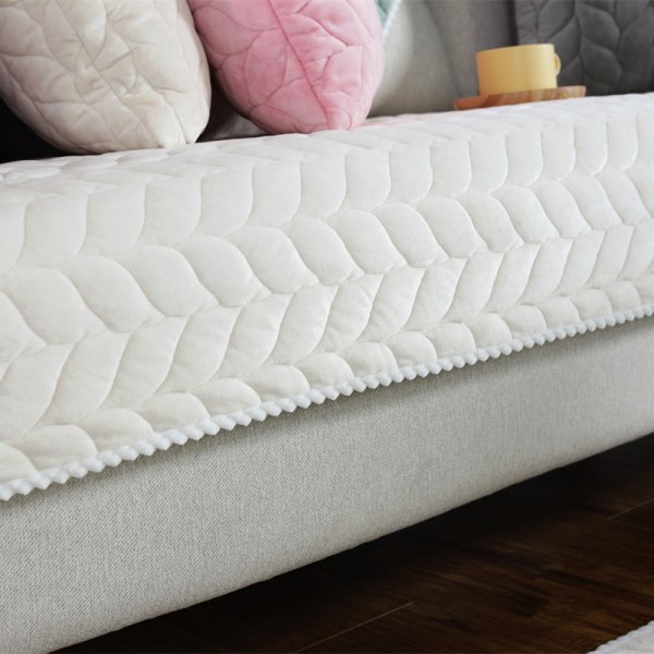 Modern minimalistisk soffkudde, bekvämt cover i plysch soffa (Off White, örngott med 45*45 innerkärna),