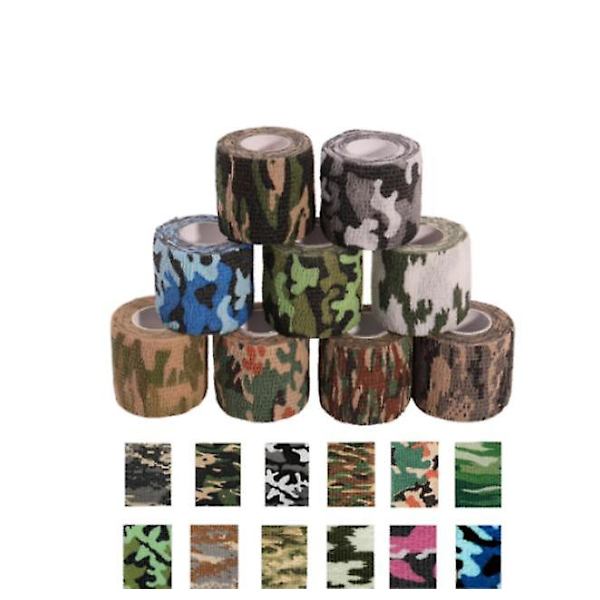 Udendørs camouflage bandage (NR. 2-camouflage 7,5 cm * 4,5 m 10 stk),