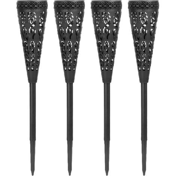 4 stk. Solcellelamper Udendørs LED Solcelle Have Lamper Dekorative Solcellelamper Hvidt Lys