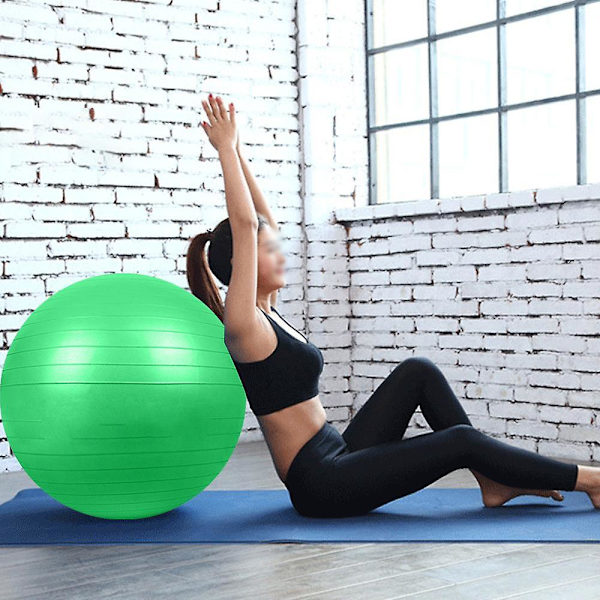 Träningsboll, Stabilitetsboll för Hemmet, Yoga, Gym Boll, Fysioboll, Schweizisk Boll, Fysioterapi Green 65CM