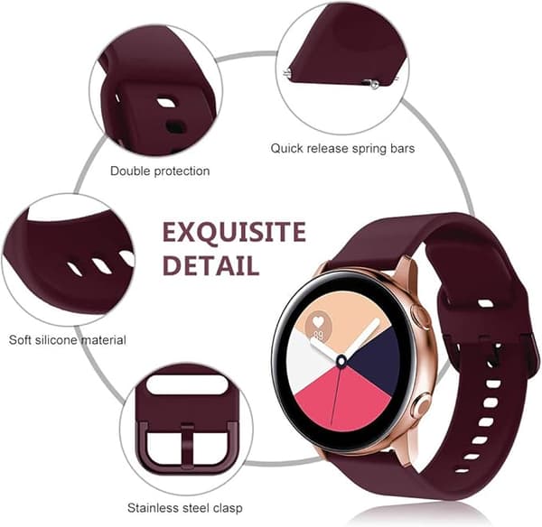 Röd Wind-Galaxy Watch Active/Active2 40mm/44mm Klockarmband