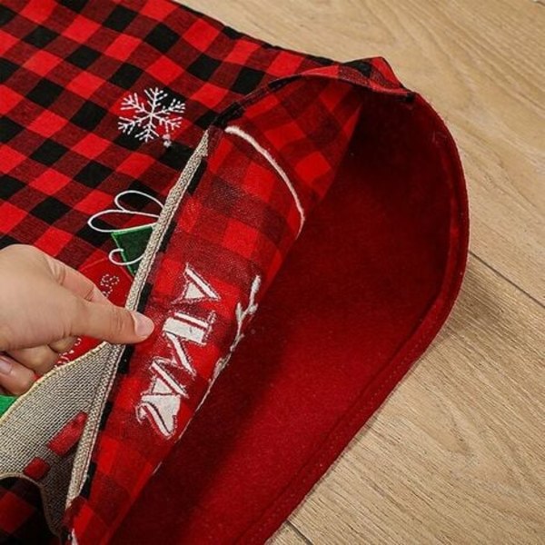 Jouluistuinsuojat, Buffalo Plaid -selkänojat, lahjasäkin kuvioiset istuinsuojat jouluun