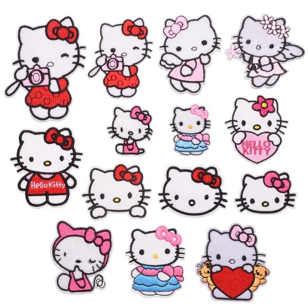 14 st - Karikatyr Barn Reflektion - Ros broderi patch