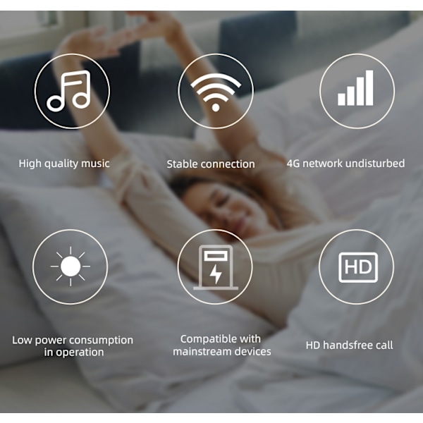 Trådlös Bluetooth-högtalarklocka, liten hushållsväckarklocka, bärbar utomhuskortljudradio (svart)