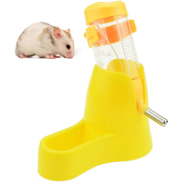 3-i-1 Hamsterhängande Vattenflaska Djur Automatisk Dispenser Med Bas För Dvärghamster Mus Råtta Igelkott Y 80ML