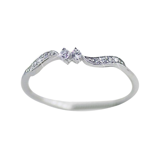 Kvinnors mode strass inlagd blad finger ring bröllop förslag smycken present US 6