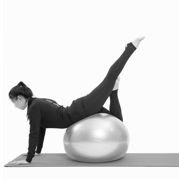 Balance Stability Ball, Yogabold med Pumpe Grey 75Cm