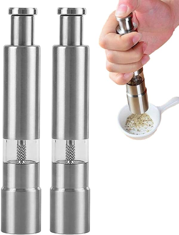 2-pack Manuell Saltkvarn | Manuell Kvarn i Rostfritt Stål