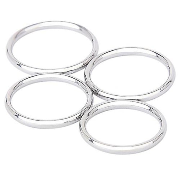 Unisex Komfort Fit Glat Bryllupsbånd i Rustfrit Stål, 2 mm Bredde 6