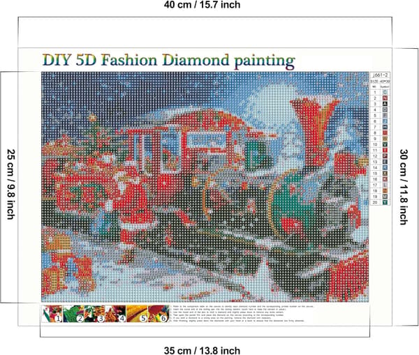 40X30cm Diamantmålning Jul Diamant Strass Målning
