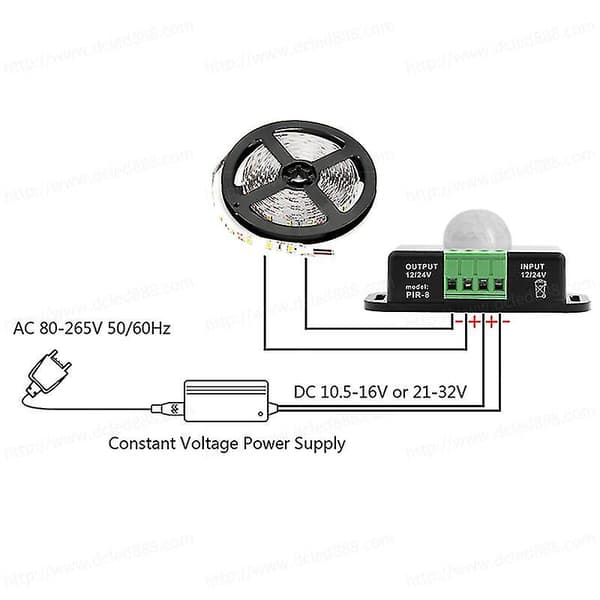 Starlight-dc 12v LED Infrarød Bevegelsessensor Bevegelsessensor PIR Bevegelsessensor For LED Stripe/Pære 12v 6a