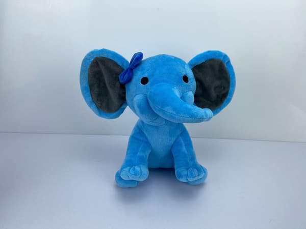 Elefant Kosedyr Plussj Leke Barn Gave 23cm blue