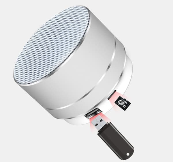 Trådløs bluetooth-høyttaler, minihøyttaler (hvit)