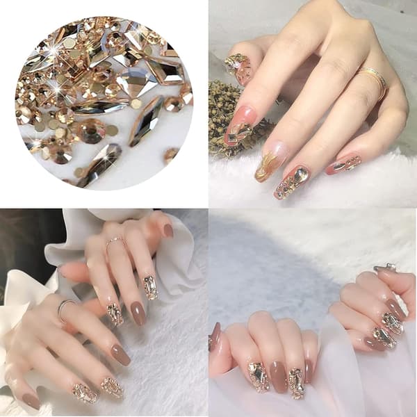Nagelkonst Strass Kit 2500st, 3D Mix Nagelkonst Strass