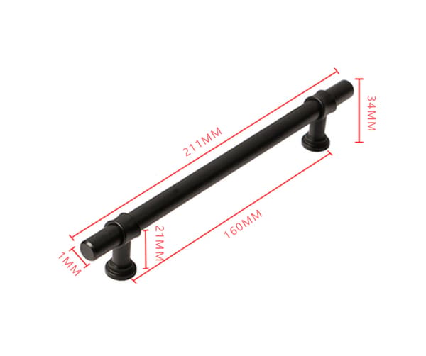 2 stk. skabsgreb, skabsgreb, møbelgreb og knapper, zinklegering (hul afstand: 160MM)