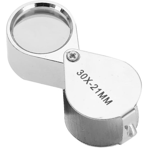 Juvelerloupe, Foldbar Lommeforstørrelsesglas Til Smykker, Ædelstene, Læsning, Frimærker, Mønter, Ur, Hobbyer Og Antikke Modeller
