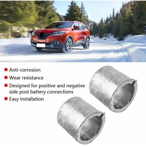 Batteripol-ærmer, 1 par Bilbatteripol-konverter-adapterærmer Anode Katodeærmer