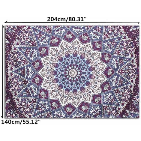 Indien Datura Polyester Väggbonad Hem Sovrum 204X140cm LAVENTE