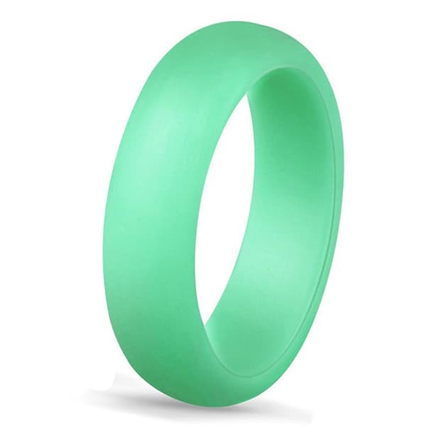 7 st. Dammode Silikon Mjuka Glittrande Fingerringar Fest Smycken Present Coral US 10