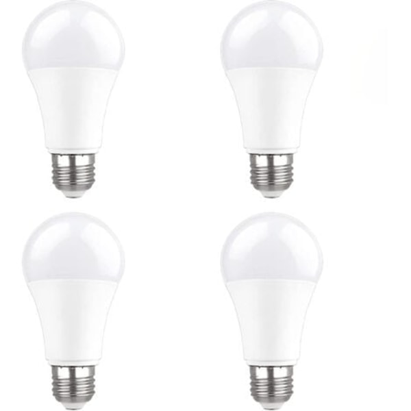 Sats med 4 st 9W LED-lampor - Varmvitt ljus 6500K