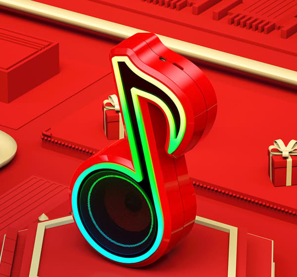 Bluetooth-højttaler, lille skrivebordslyd, trådløs farverig RGB-belysning (den sorte),