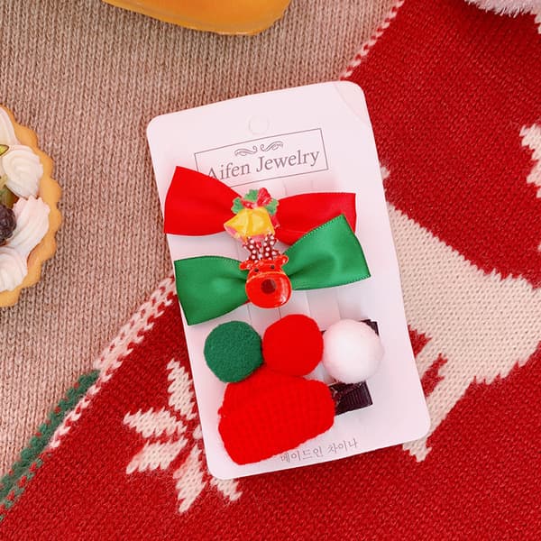 12 Styk Julehårspænder til Børn Snemand Super