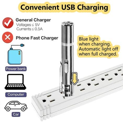Katte legetøj, USB genopladelig LED lommelygte, multifunktionel kattetræning