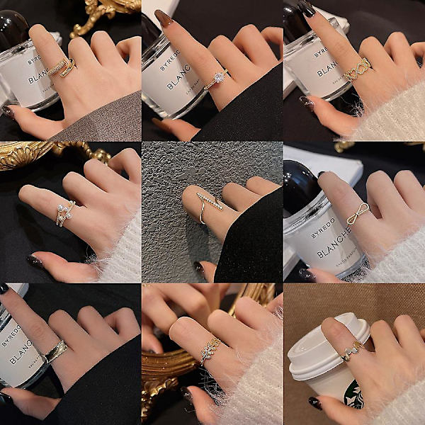 Ring med pärla, justerbar, modeaccessoar för flickor Ac3886 A58