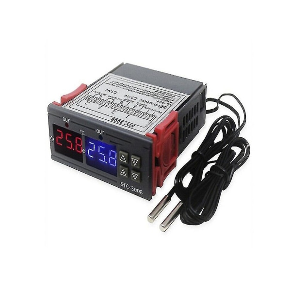 Temperaturregulator Stc-3008 Digital Termostat Termometer Sensor Hygrometer med hög precision DC 12V