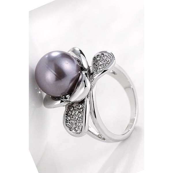Moderne nyeste skinnende simple ring Akr0286